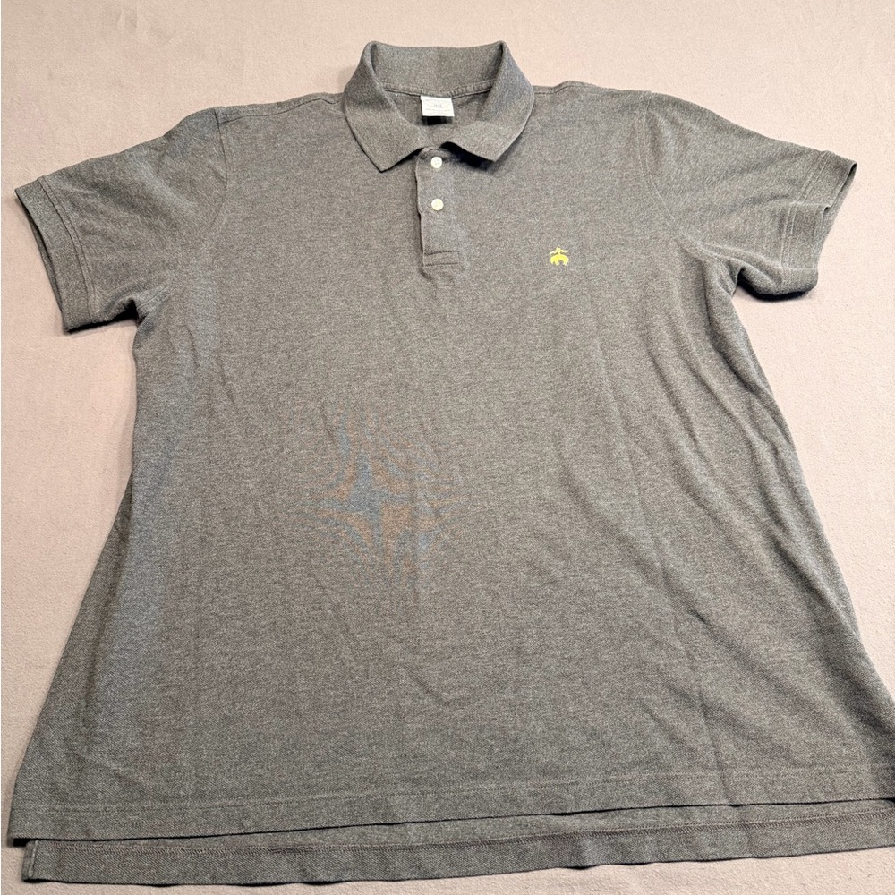 Brooks Brothers XXL Gray Polo Short Sleeve Classic Logo Mens